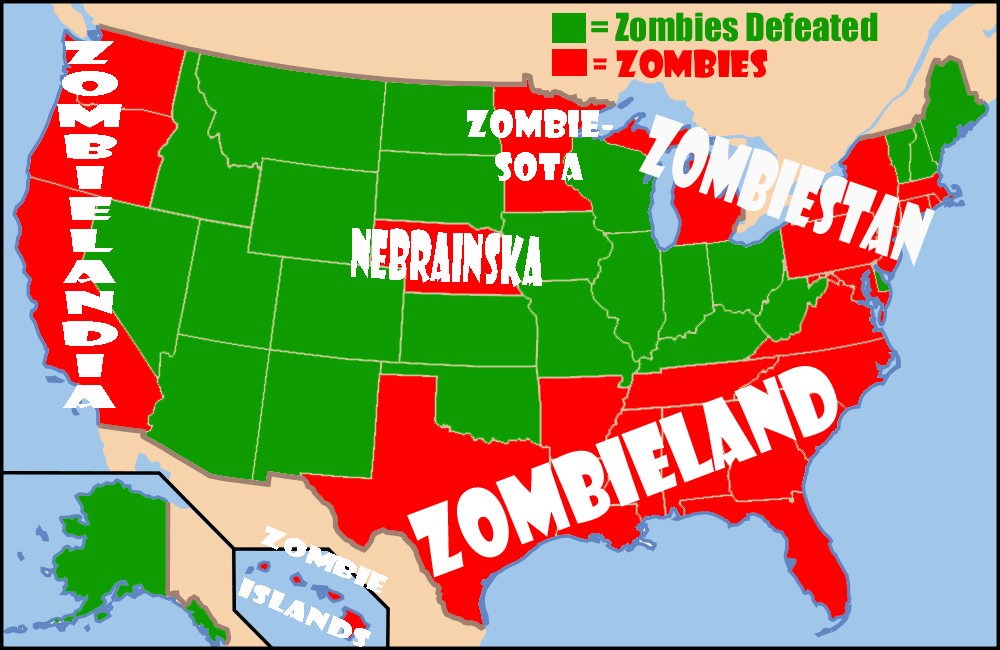 To survive a zombie apocalypse, you should avoid these states