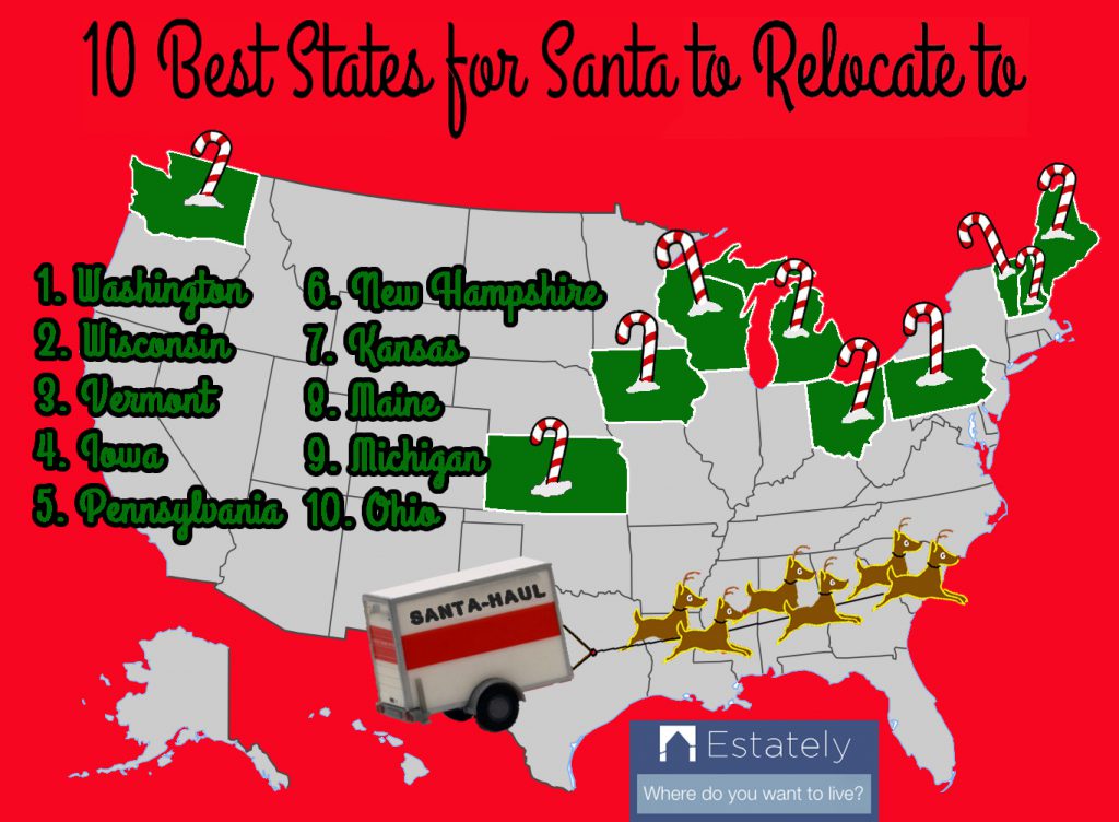 10 Best States For Santa Claus To Relocate To When Polar Ice Caps Melt