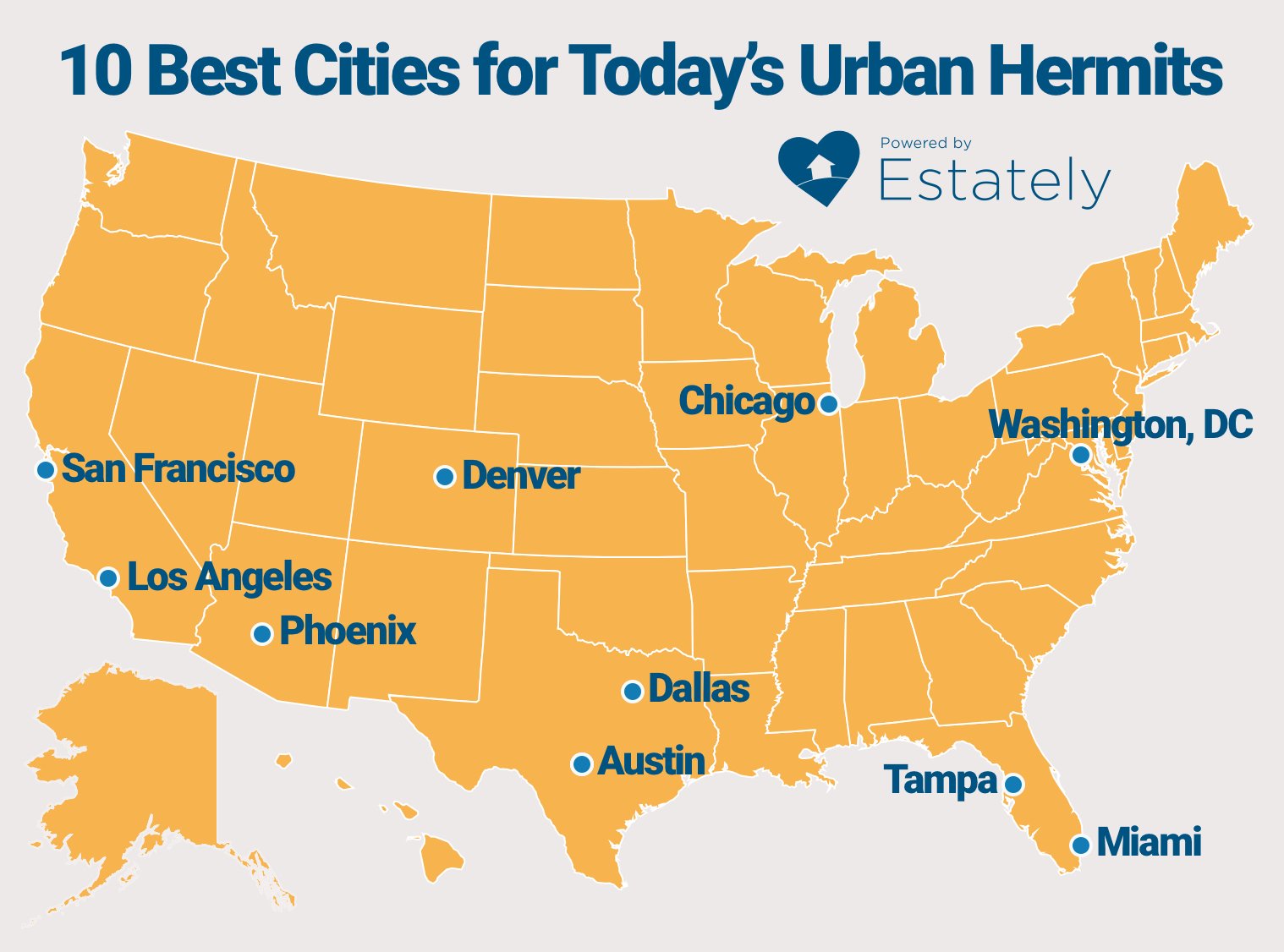 The Best U.S. Cities for Today’s Urban Hermits – Estately Blog